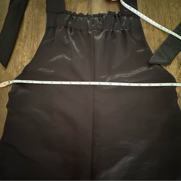 SILENCE & NOISE BLACK SATIN URBAN OUTFITTERS MARGO OVERALLS SIZE SMALL - Picture 13 of 16